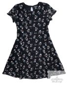 Primark fekete virágos ruha 146-os