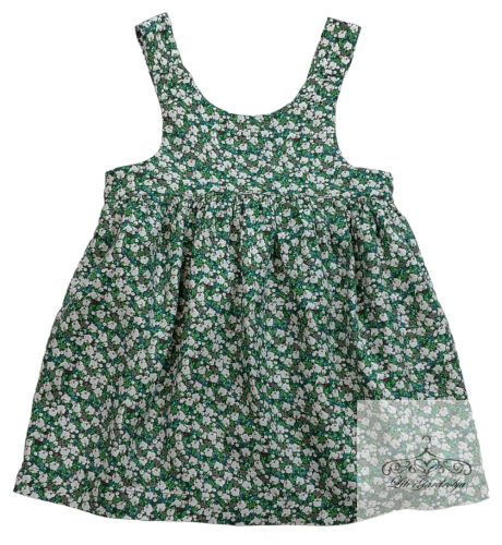 miniclub zöld virágos kantáros ruha 68-as / 8 kg
