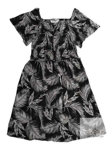 H&M fekete gumírozott felsős ruha 164-es
