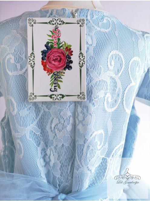Rose & Berry jégkék tüllös ruha 9A / 134-es