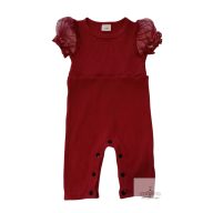 PatPat bordó csipkés playsuit 68-as / 8 kg