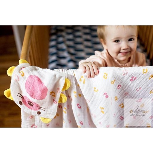 Ubbi baby 2 in 1 textilpelus + ölelőpárna - gepárd