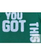 F&F "You Got This" zöld pulcsi 62-es