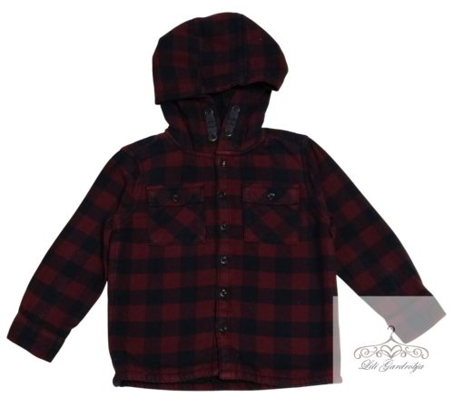 F&F kapucnis bundás flanel felső 110-es