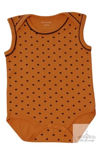 Sweet&Soft mustár ujjatlan body 86-92-es